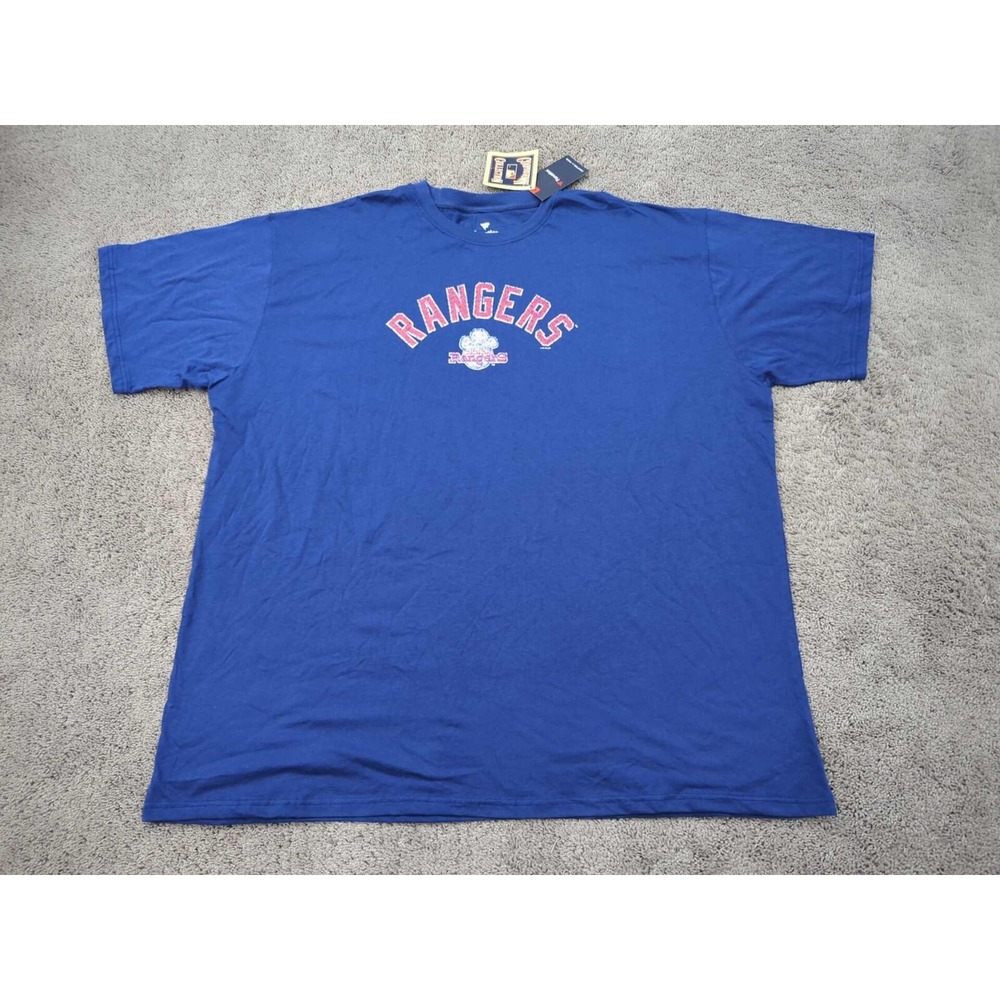 Texas Rangers T‎ Shirt Mens 5XL MLB Baseball Fanatics 100% Cotton Blue